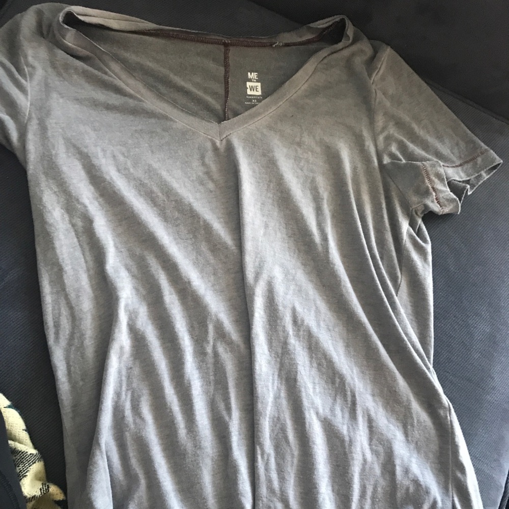 Urban outfitters plain grey vneck shirt